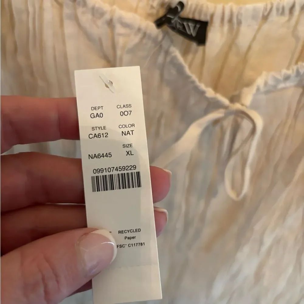 J Crew Cream Crinkle Spaghetti Strap Top - Picture 6 of 6